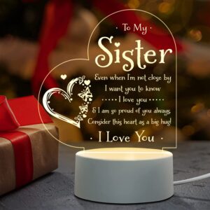 1pc Modern Fantasy 3D Creative Tabletop Night Lamp - Adjustable Lighting, Freestanding, Button Turn On/Off, Multiple Components, Plastic Shade - Perfect Sister Gift for Birthday, Graduation, Christmas