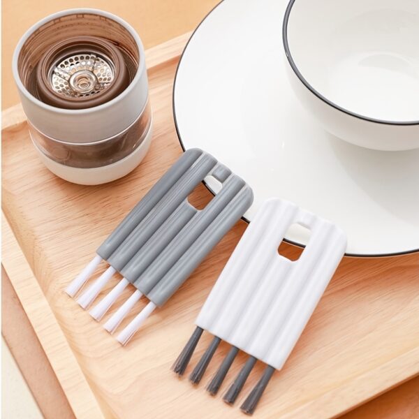 1pc Keyboard Cleaning Brush - Bendable Cup Cover Groove Gap Brush - Soft Bristles For Computer, Office & Household Cleaning - Image 4