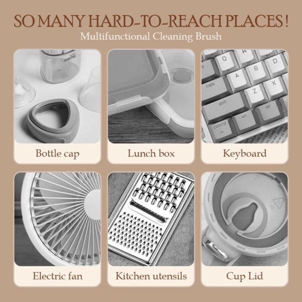 1pc Keyboard Cleaning Brush - Bendable Cup Cover Groove Gap Brush - Soft Bristles For Computer, Office & Household Cleaning - Image 12