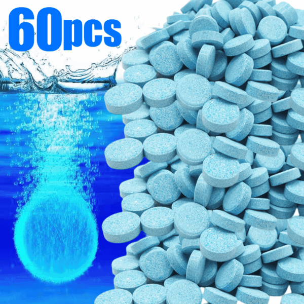 20/60pcs Universal Car Windshield Cleaner Effervescent Tablet - Removes Dirt, Grime, and Streaks - Easy to Use Automobile Accessory