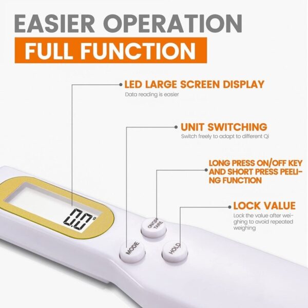 1pc, Electronic Measuring Spoon, Kitchen Scale, Digital Measuring Scale Spoon, 0.1g-500g LCD Display Digital Weight Measuring Spoon, Portable Measuring Spoon, Pet Food Measuring Scoop, Tea Milk Powder Scale Spoon, Kitchen Accessaries - Image 10