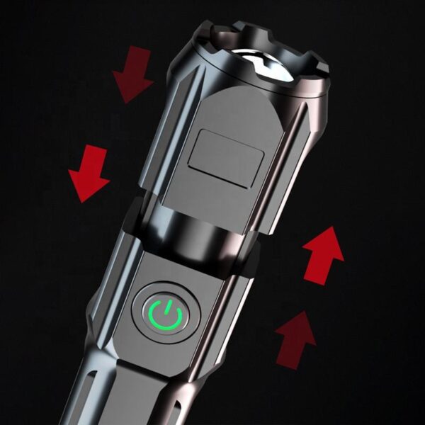 1pc Portable Zoom Flashlight - Powerful Outdoor Lighting for Household and Camping Use - Image 4