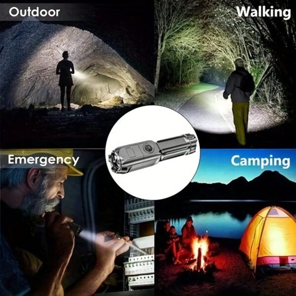 1pc Portable Zoom Flashlight - Powerful Outdoor Lighting for Household and Camping Use - Image 8