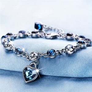 Stunning Heart Of Ocean Rhinestone Bracelet For Girls- Trendy And Elegant Jewelry, Ideal choice for Gifts