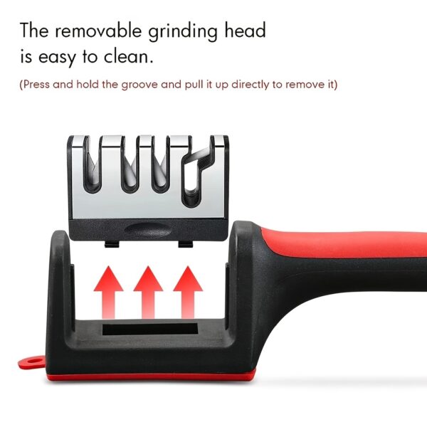 Knife Sharpener, Professional Kitchen Sharpening Stone Whetstone, Portable Sharpener Tool For Home Kitchen And Outdoor Camping - Image 6
