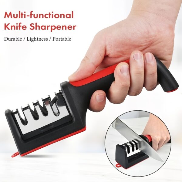 Knife Sharpener, Professional Kitchen Sharpening Stone Whetstone, Portable Sharpener Tool For Home Kitchen And Outdoor Camping - Image 9