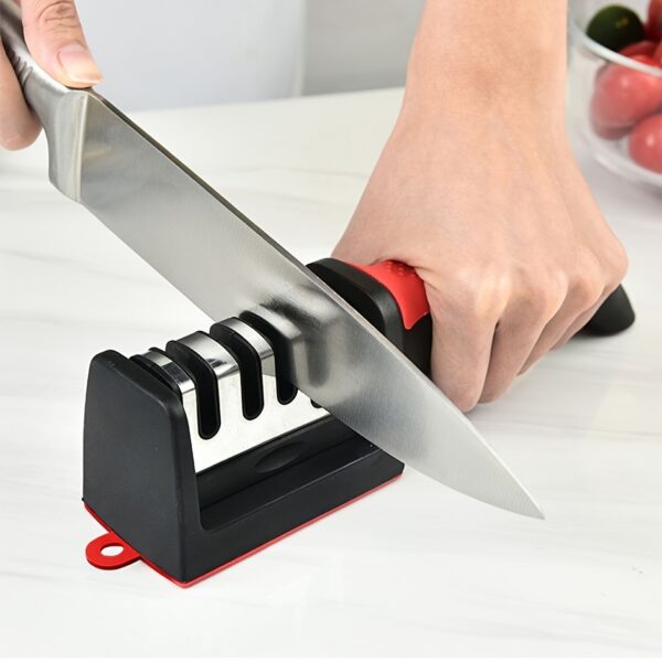 Knife Sharpener, Professional Kitchen Sharpening Stone Whetstone, Portable Sharpener Tool For Home Kitchen And Outdoor Camping