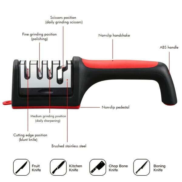 Knife Sharpener, Professional Kitchen Sharpening Stone Whetstone, Portable Sharpener Tool For Home Kitchen And Outdoor Camping - Image 7