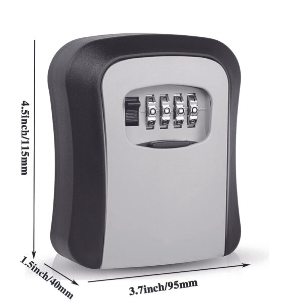 Waterproof Key Lock Box For Outside - Portable Combination Lockbox For House Keys And Car Key - Realtor Security Lock Box With Code - Master Key Lock Box For Door Handle - Securely Hide Your Keys - Image 2