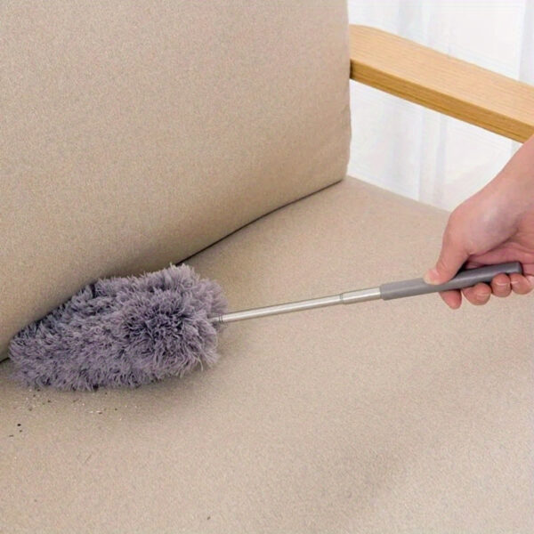 1pc, Electrostatic Microfiber Dusters, Retractable Dust Removal Brush, Microfiber Dusting Brush, Reusable Washable Furniture Dust Duster For Fan, Desktop, Keyboard, Furniture, Car, Cleaning Supplies, Cleaning Tool, Ready For School - Image 12