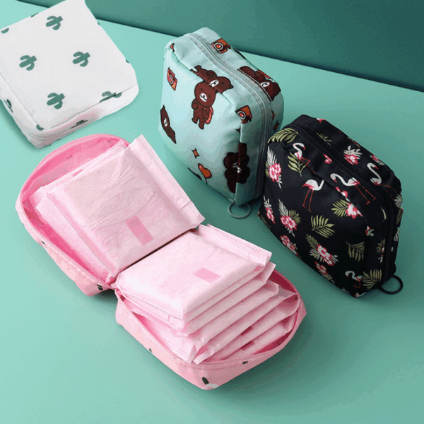 1pc Stylish & Durable Sanitary Bag - Waterproof Travel Organizer for Cosmetics, Discreet & Compact, Perfect for On-the-Go, Great Gift Idea