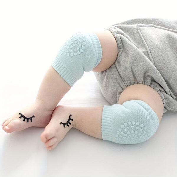 2pcs 5 Colors Soft Elastic Knee And Elbow Brace Pads For Babies And Toddlers - Anti-Slip Crawling Safety Protector And Leg Cushion - Image 5