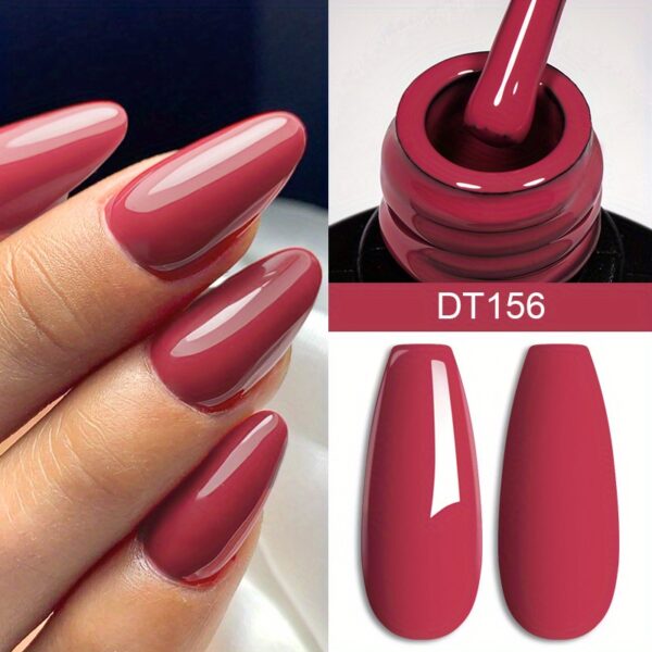 Red Series Gel Nail Polish, Spring Summer Wine Red Gel Polish, UV/LED Lamp Needed, For Home Salon Nail Art, Christmas nail design - Image 11
