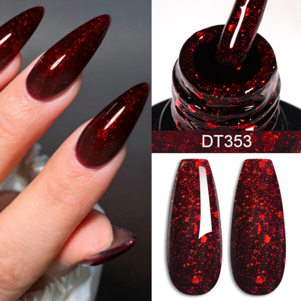 Red Series Gel Nail Polish, Spring Summer Wine Red Gel Polish, UV/LED Lamp Needed, For Home Salon Nail Art, Christmas nail design - Image 22