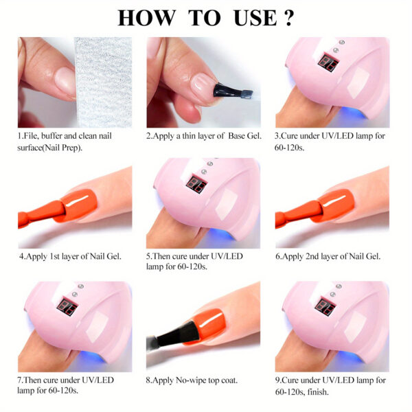 Red Series Gel Nail Polish, Spring Summer Wine Red Gel Polish, UV/LED Lamp Needed, For Home Salon Nail Art, Christmas nail design - Image 8