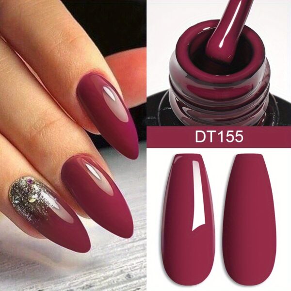 Red Series Gel Nail Polish, Spring Summer Wine Red Gel Polish, UV/LED Lamp Needed, For Home Salon Nail Art, Christmas nail design - Image 9