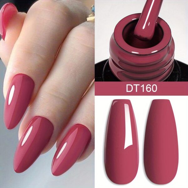 Red Series Gel Nail Polish, Spring Summer Wine Red Gel Polish, UV/LED Lamp Needed, For Home Salon Nail Art, Christmas nail design - Image 13