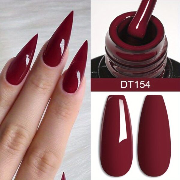 Red Series Gel Nail Polish, Spring Summer Wine Red Gel Polish, UV/LED Lamp Needed, For Home Salon Nail Art, Christmas nail design - Image 7