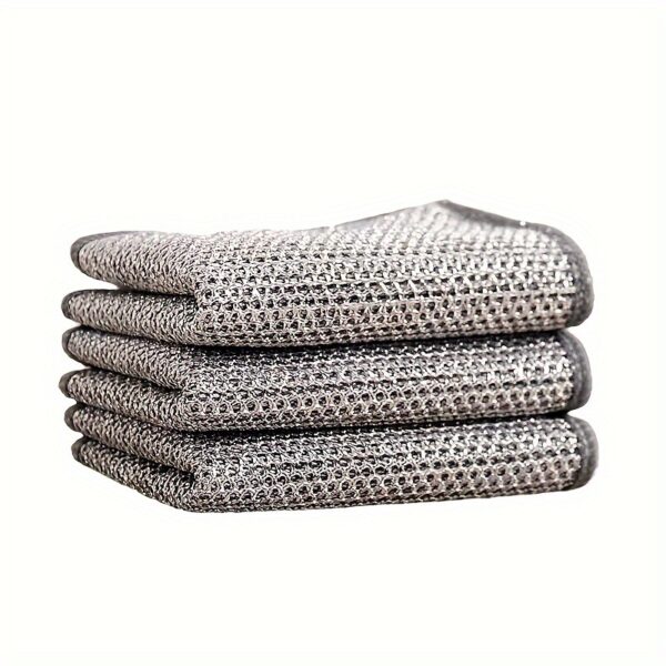 6pcs Non-Scratch Wire Dishcloth, Multipurpose Wire Dishwashing Rags For Wet And Dry, Easy Rinsing, Reusable, Wire Cleaning Cloth Wire Dish Towels For Kitchen, Sinks, Pots, Pans - Image 10