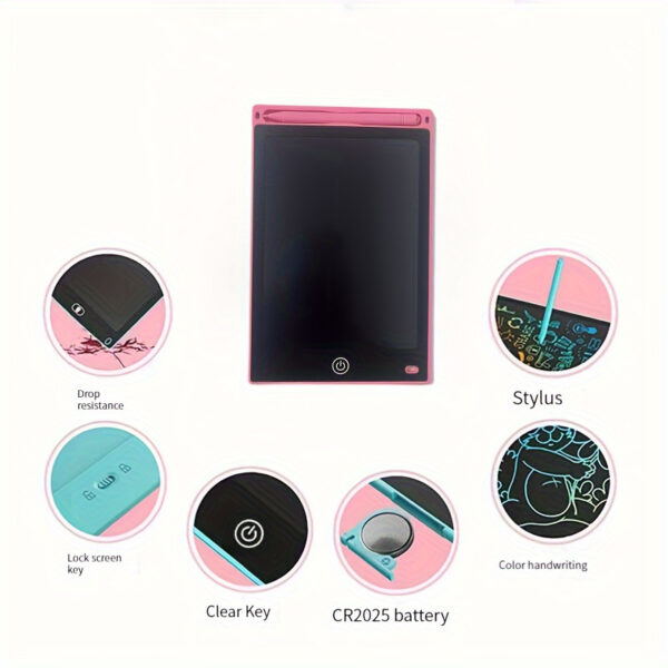 LCD Writing Tablet, Colorful Screen Graffiti Board Drawing Pad, Writing Board, Educational Christmas Birth Day Gift, Learning Board, Halloween, Christmas, And Thanksgiving Day Gift - Image 5