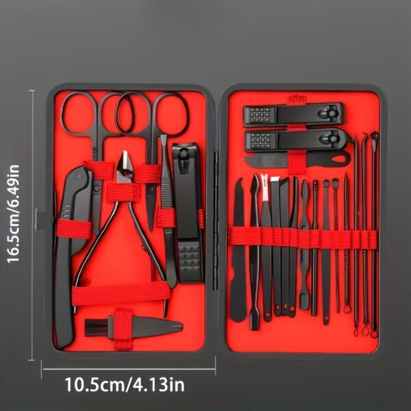 Nail Clippers Manicure Tool Set, With Portable Travel Case, Cuticle Nippers And Cutter Kit, Professional Nail Clippers Pedicure Kit, Grooming Kit For Travel - Image 3