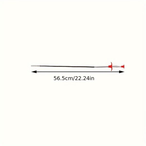 1pc 22.24in Long Reach Drain Clog Remover Tool - Effective Hair Clog Remover for Shower, Kitchen Sink, Bath Tub, Bathroom - Easy to Use, Durable, and Space-Saving Bathroom Accessories - Image 6