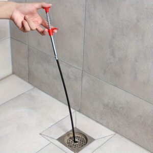 1pc 22.24in Long Reach Drain Clog Remover Tool - Effective Hair Clog Remover for Shower, Kitchen Sink, Bath Tub, Bathroom - Easy to Use, Durable, and Space-Saving Bathroom Accessories