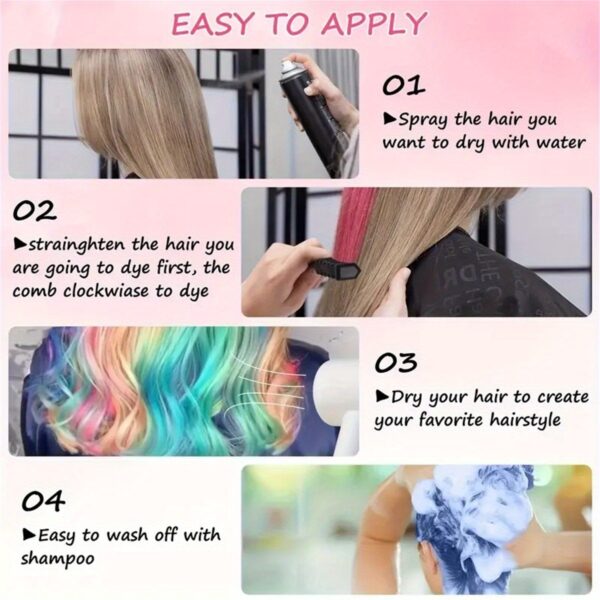 10 Color Hair Chalk for Girls Makeup Kit Hair Chalk Comb Temporary Washable Hair Color Dye for Birthday Halloween Christmas Gifts Toys for Girls - Image 2