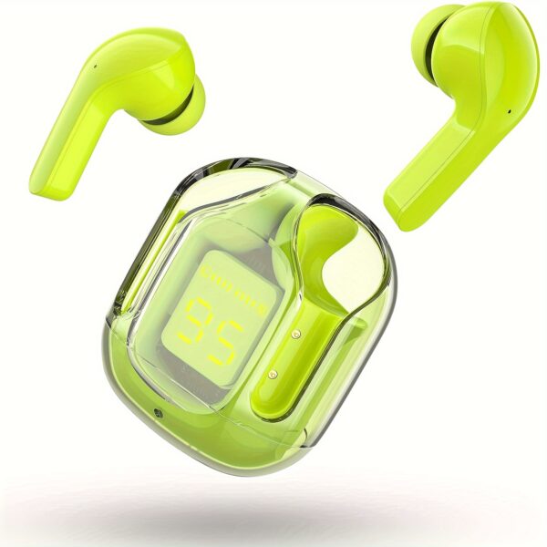 Transparent Wireless Earbuds Wireless 5.3 Headphones with ENC Noise Canceling Earphones, HiFi Dual Stereo Microphone Mini In-Ear Earbuds with Charging Case And LED Digital Display Sports Headset, Wireless Earbuds, Noise Canceling, HiFi, Sports Headset - Image 5