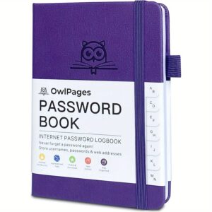 Password Book With Alphabetical Tabs. Hardcover Password Keeper Notebooks For Seniors, Internet Password Logbook Journal, Address Organizer For Computer & Website Logins, Pocket Size
