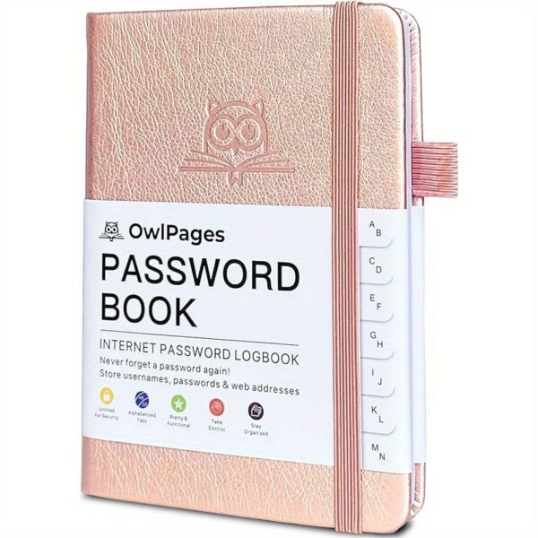 Password Book With Alphabetical Tabs. Hardcover Password Keeper Notebooks For Seniors, Internet Password Logbook Journal, Address Organizer For Computer & Website Logins, Pocket Size - Image 7