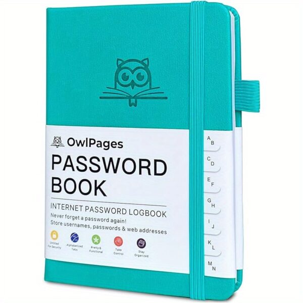 Password Book With Alphabetical Tabs. Hardcover Password Keeper Notebooks For Seniors, Internet Password Logbook Journal, Address Organizer For Computer & Website Logins, Pocket Size - Image 9
