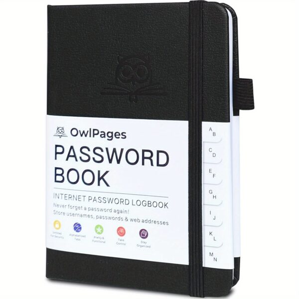 Password Book With Alphabetical Tabs. Hardcover Password Keeper Notebooks For Seniors, Internet Password Logbook Journal, Address Organizer For Computer & Website Logins, Pocket Size - Image 11