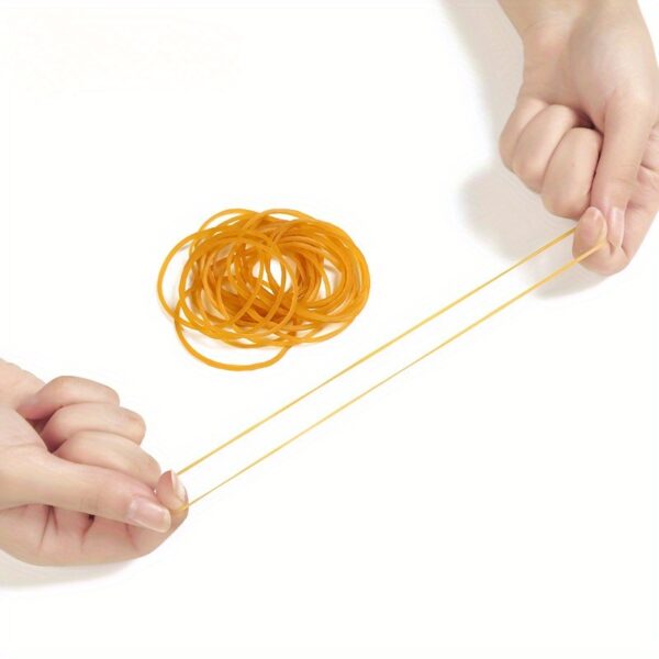 Strong Elasticity 100/300/666pcs Yellow Multi-Purpose Rubber Bands, Diameter 38mm Bubber Ring, Elastic Bands, Durable Natural Rubber for Office, School & Home Use - Image 6