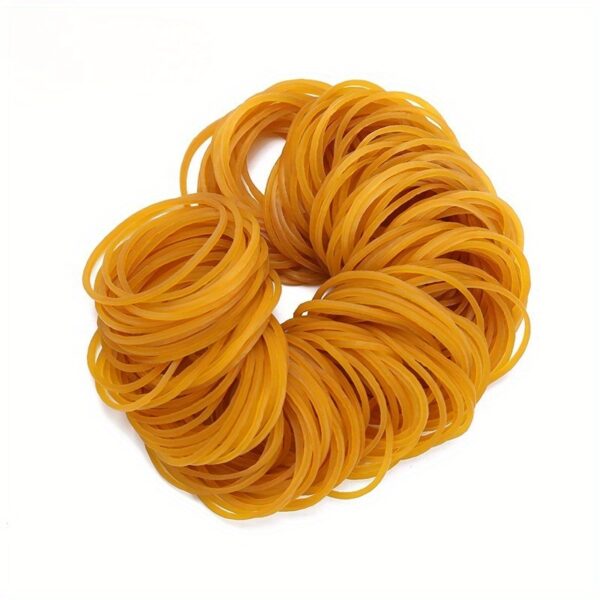Strong Elasticity 100/300/666pcs Yellow Multi-Purpose Rubber Bands, Diameter 38mm Bubber Ring, Elastic Bands, Durable Natural Rubber for Office, School & Home Use - Image 4