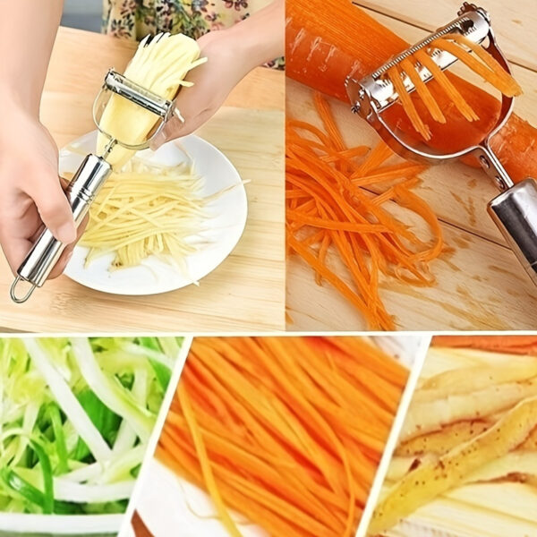 Sharp Stainless Steel 1pc Vegetable Peeler - Durable Food-Safe Kitchen Gadget for Effortless Peeling of Potatoes, Carrots, Cucumbers & More - Ideal for Home, Restaurants & Hotels - Image 6