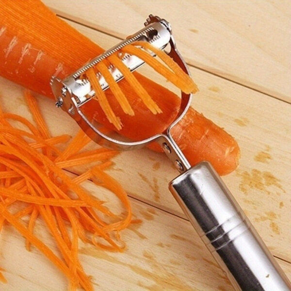 Sharp Stainless Steel 1pc Vegetable Peeler - Durable Food-Safe Kitchen Gadget for Effortless Peeling of Potatoes, Carrots, Cucumbers & More - Ideal for Home, Restaurants & Hotels - Image 3