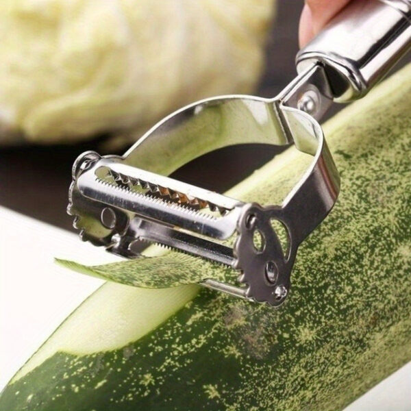 Sharp Stainless Steel 1pc Vegetable Peeler - Durable Food-Safe Kitchen Gadget for Effortless Peeling of Potatoes, Carrots, Cucumbers & More - Ideal for Home, Restaurants & Hotels - Image 5
