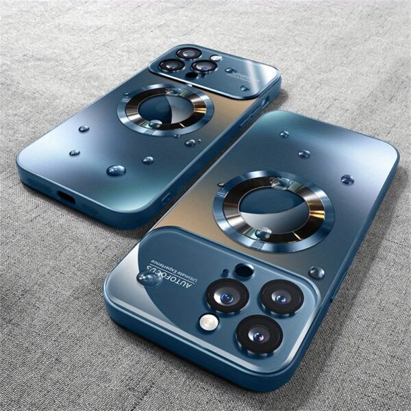 New Titanium Metallic Color Luxury Matte Phone Case for Iphone 15 14 13 12 11 Pro Max Plus Magnetic Wireless Charging Case Shockproof Glass Camera Lens Protection Cover - Image 5