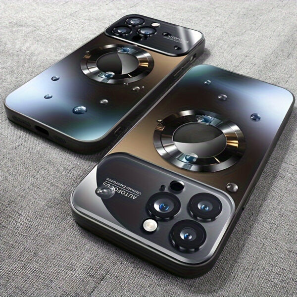 New Titanium Metallic Color Luxury Matte Phone Case for Iphone 15 14 13 12 11 Pro Max Plus Magnetic Wireless Charging Case Shockproof Glass Camera Lens Protection Cover - Image 6
