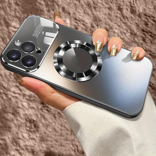 New Titanium Metallic Color Luxury Matte Phone Case for Iphone 15 14 13 12 11 Pro Max Plus Magnetic Wireless Charging Case Shockproof Glass Camera Lens Protection Cover - Image 3
