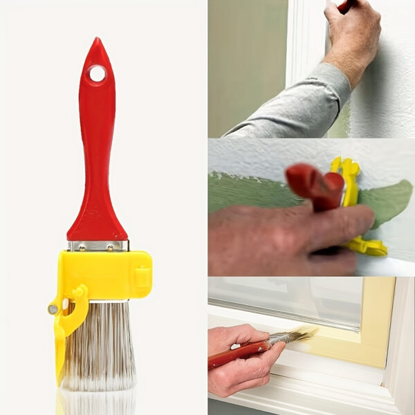 1pc Edging Color Separation Paint Brush, Portable And Durable Lightweight Cleaning Brush, Tough, Painting Brush With Wooden Handle, DIY Tool For Framing Walls Ceiling Edge Decoration - Image 8