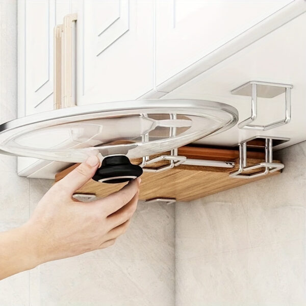4pcs Stainless Steel Kitchen & Bathroom Organizer Set - Sink Drain Rack, Sponge Holder with Hooks for Cleaning Supplies - Image 4
