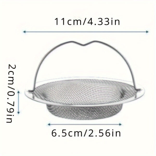 1pc Stainless Steel Drain Stopper With Anti-Slip Handle, Hair Catcher And Filter For Kitchen And Bathroom, Effortlessly Prevents Clogs And Blockages, Home & Kitchen Accessories - Image 4