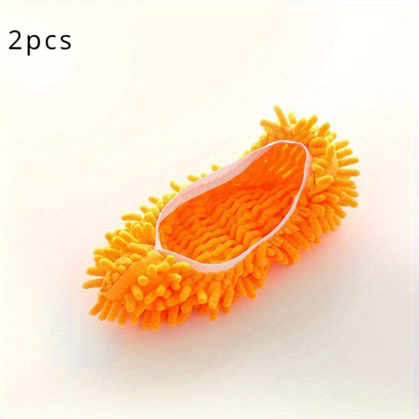 2-Pack Reusable Lazy Mop Slippers - Detachable, Washable Chenille Dust Mop Shoes Cover for Efficient Floor Cleaning - No Electricity Household Cleaning Tool for Living Room, Bedroom - Image 11