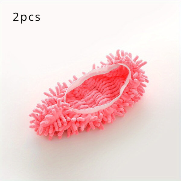2-Pack Reusable Lazy Mop Slippers - Detachable, Washable Chenille Dust Mop Shoes Cover for Efficient Floor Cleaning - No Electricity Household Cleaning Tool for Living Room, Bedroom - Image 8