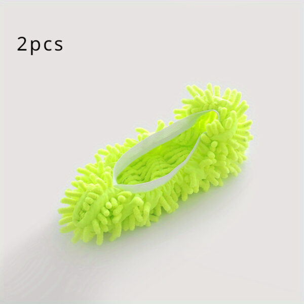 2-Pack Reusable Lazy Mop Slippers - Detachable, Washable Chenille Dust Mop Shoes Cover for Efficient Floor Cleaning - No Electricity Household Cleaning Tool for Living Room, Bedroom - Image 6