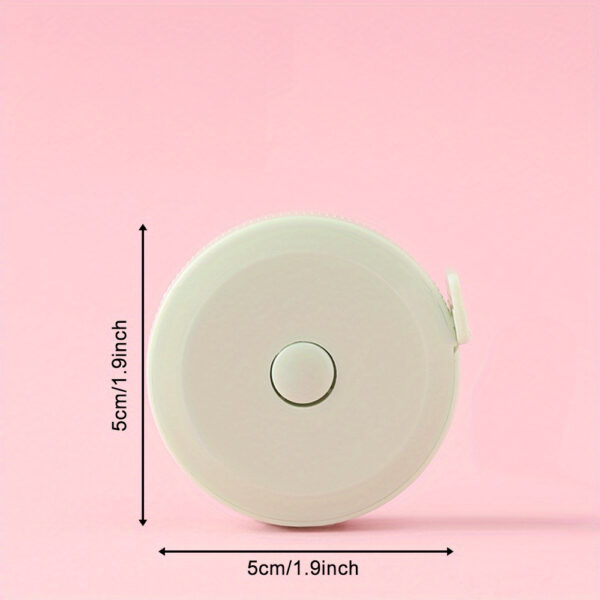 1pc 60-inch Retractable Mini Soft Tape Measure - Double-Sided Portable Sewing Tape with One-Click Recyclable Clasp, & Battery-Free for Tailoring, Knitting Crafts, Body & Fabric Measurement - Image 4