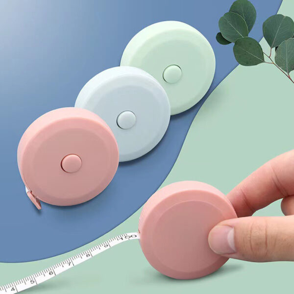 1pc 60-inch Retractable Mini Soft Tape Measure - Double-Sided Portable Sewing Tape with One-Click Recyclable Clasp, & Battery-Free for Tailoring, Knitting Crafts, Body & Fabric Measurement - Image 6