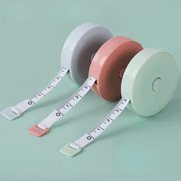 1pc 60-inch Retractable Mini Soft Tape Measure - Double-Sided Portable Sewing Tape with One-Click Recyclable Clasp, & Battery-Free for Tailoring, Knitting Crafts, Body & Fabric Measurement - Image 9